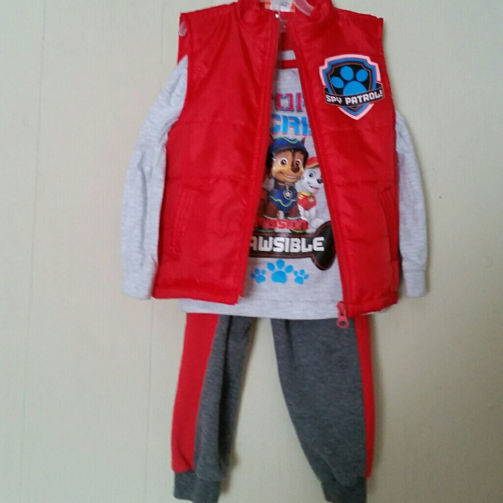 3 piece boys paw patrol outfit